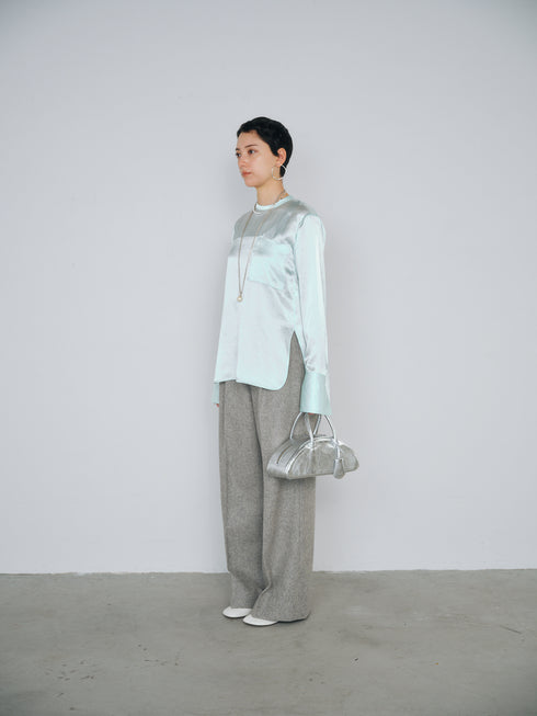 plain satin shirt